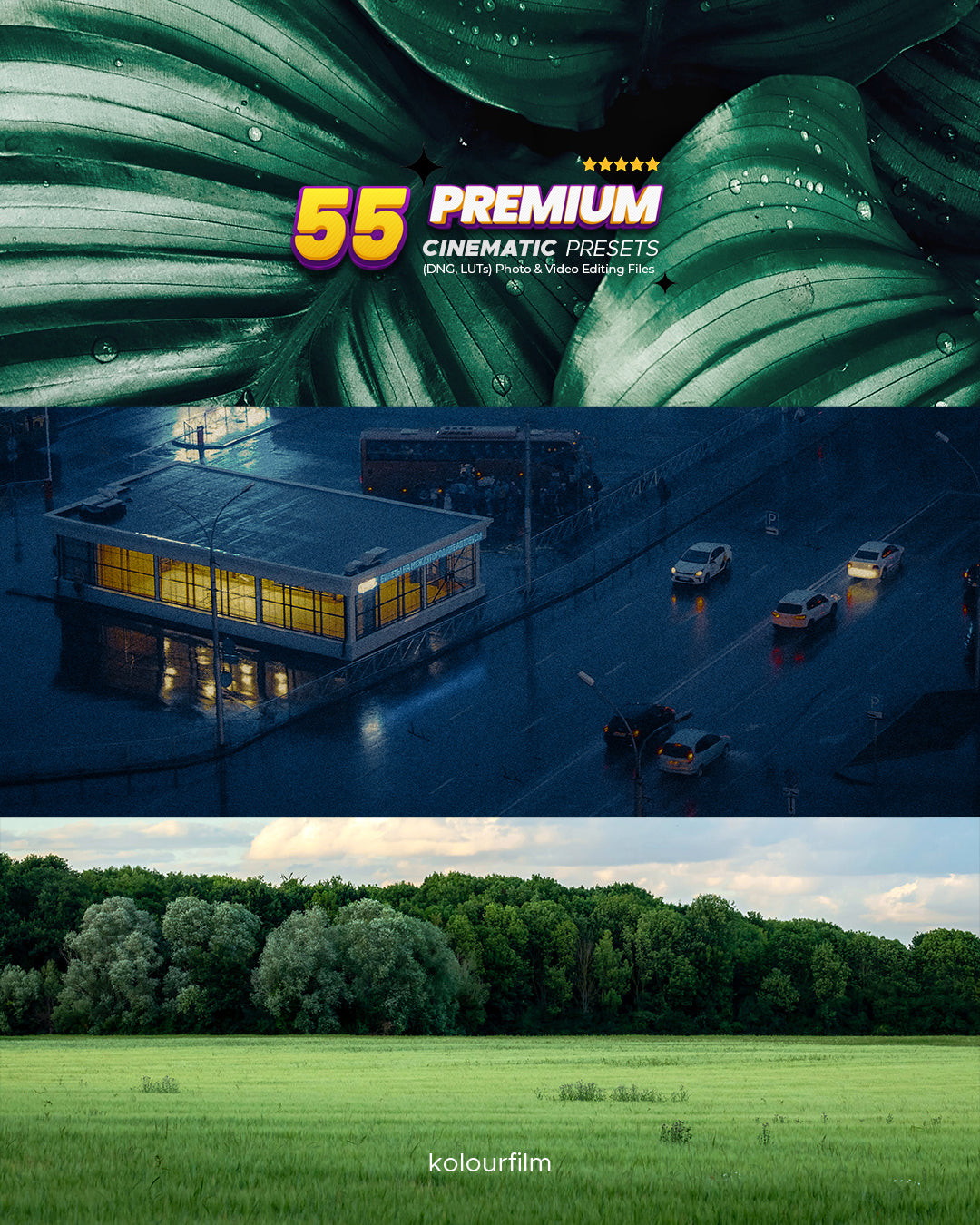 55 Premium Cinematic Editing Presets