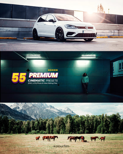 55 Premium Cinematic Editing Presets