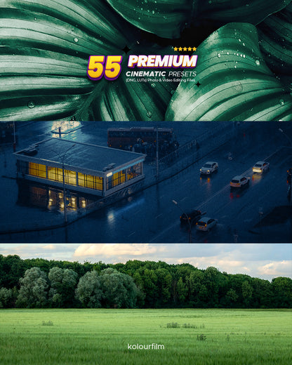 55 Premium Cinematic Editing Presets